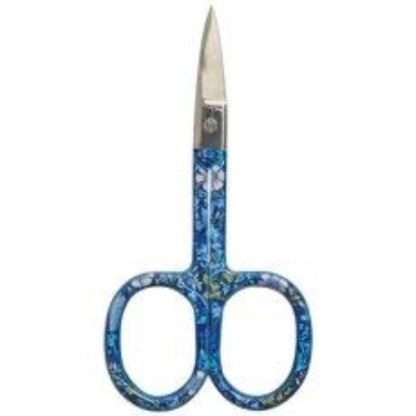 Floral embroidery scissors with fine pointed blades