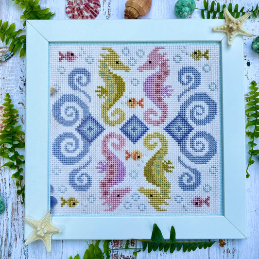 Mandala Style Cross-stitch Pattern - SEAHORSE