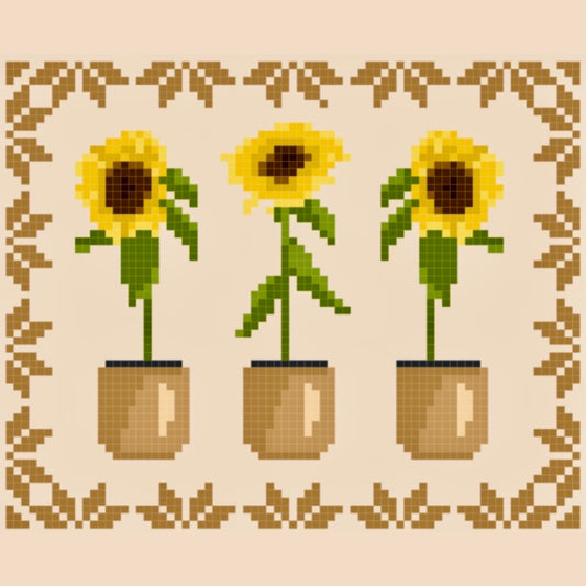 Sunflowers Cross-stitch Chart