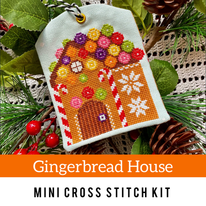 Gingerbread House Mini Cross-stitch Kit