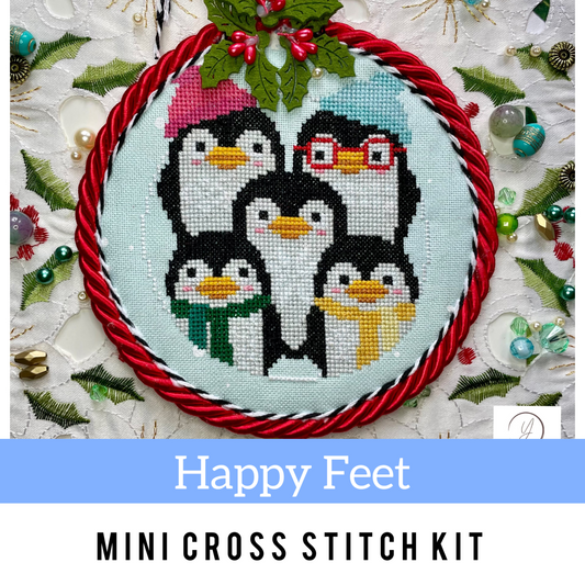 Happy Feet Mini Cross-stitch Kit