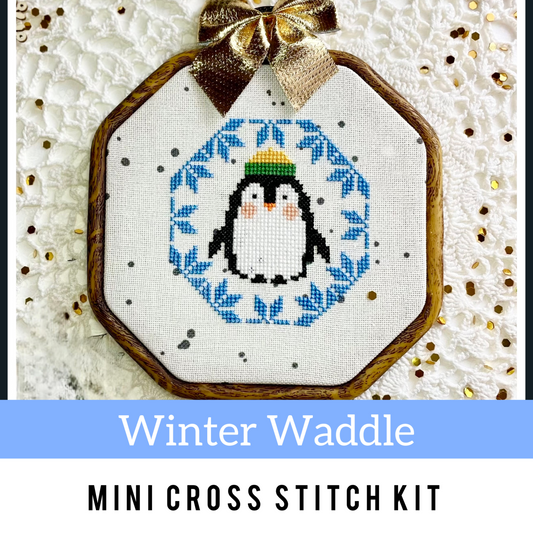 Winter Waddle Mini Cross-stitch Kit