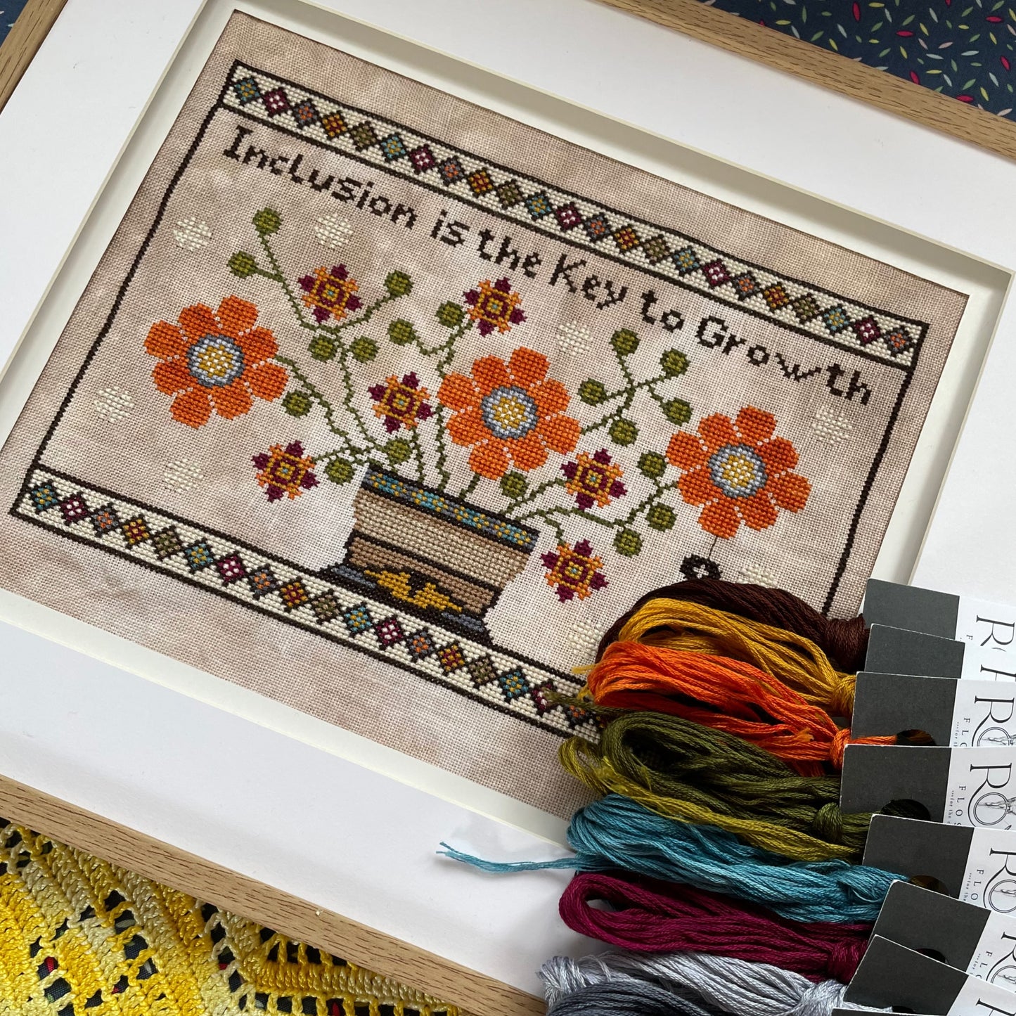 The Key to Growth Cross stitch Pattern