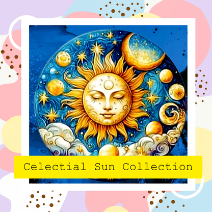 Celestial Sun Hand-Painted Storage Boxes