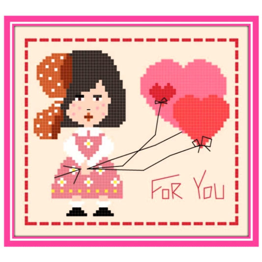 Heart for You Cross-stitch Chart