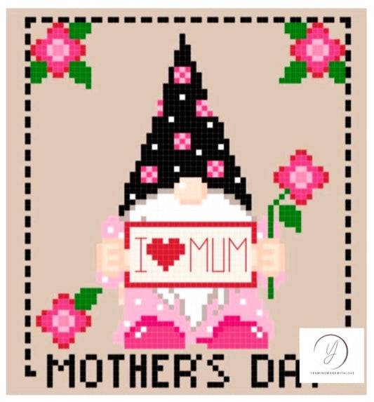 Mother's Day Gonk Cross-stitch Chart