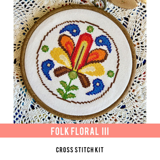 Folk Floral III Cross-stitch Kit