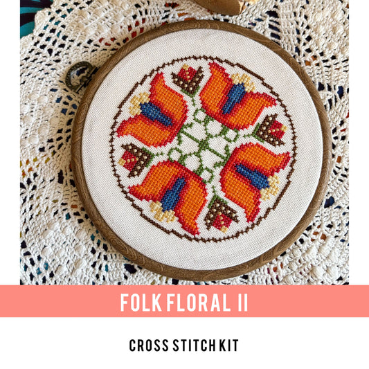 Folk Floral II Cross-stitch Kit