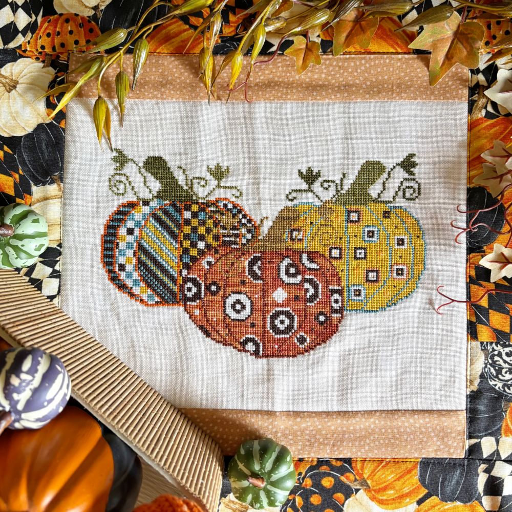 Patchwork Pumpkins Cross-stitch Chart
