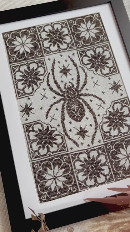 Nature Geometry - Spider Cross-stitch Pattern