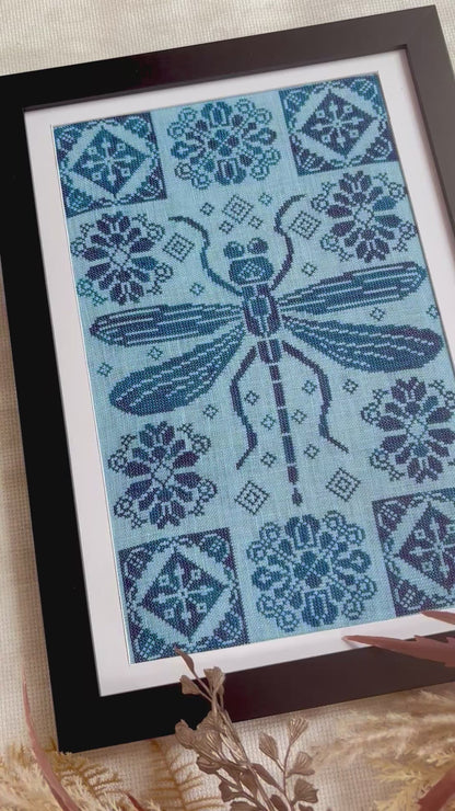 Nature's Geometry - Dragonfly Cross-stitch Pattern