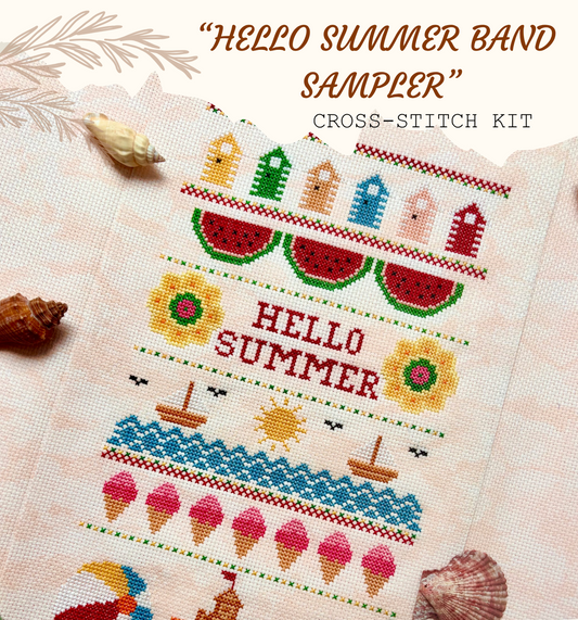 Hello Summer Band Sampler Cross-Stitch Kit