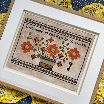 The Key to Growth Cross stitch Pattern