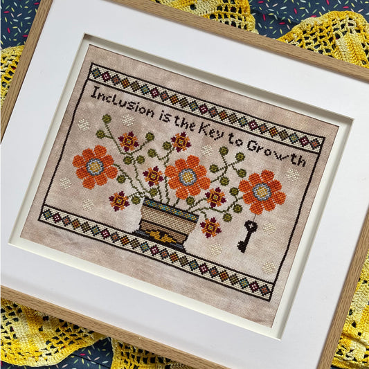 The Key to Growth Cross stitch Pattern